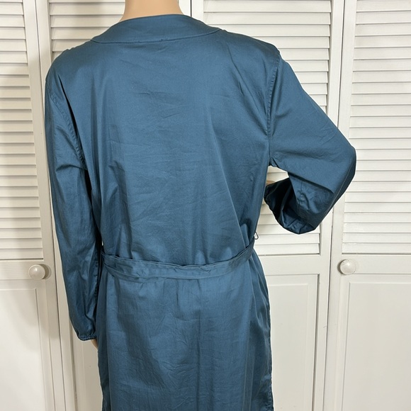 Universal Standard Crossover Collar Dress Teal Sizes 2XS (6 - 8) - Picture 8 of 14